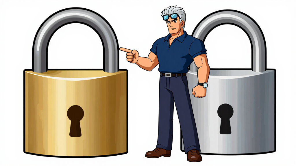Sudo Sam choosing between padlocks - SMTP SSL vs STARTTLS comparison