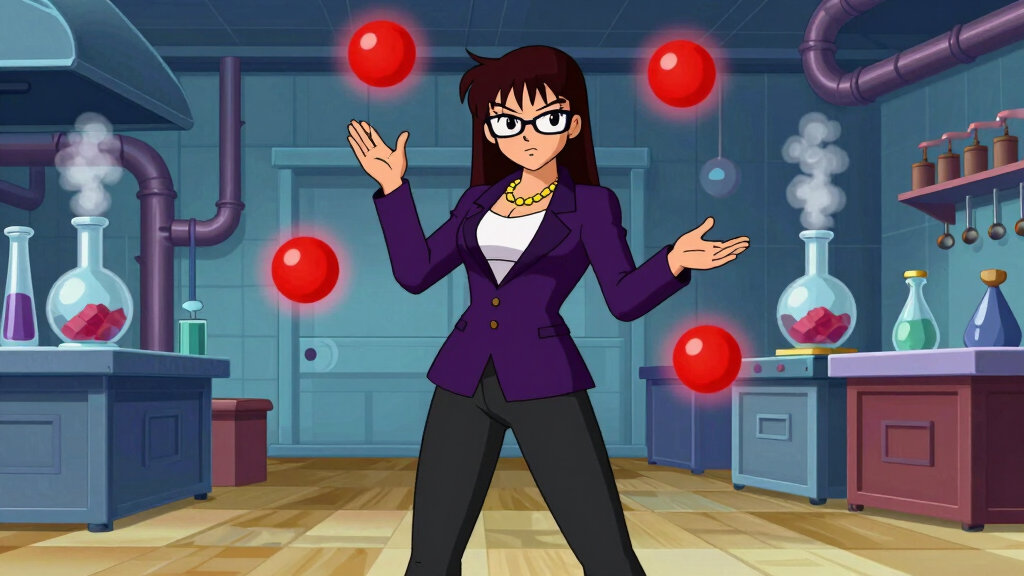 Debug Dee examining a cracked error symbol