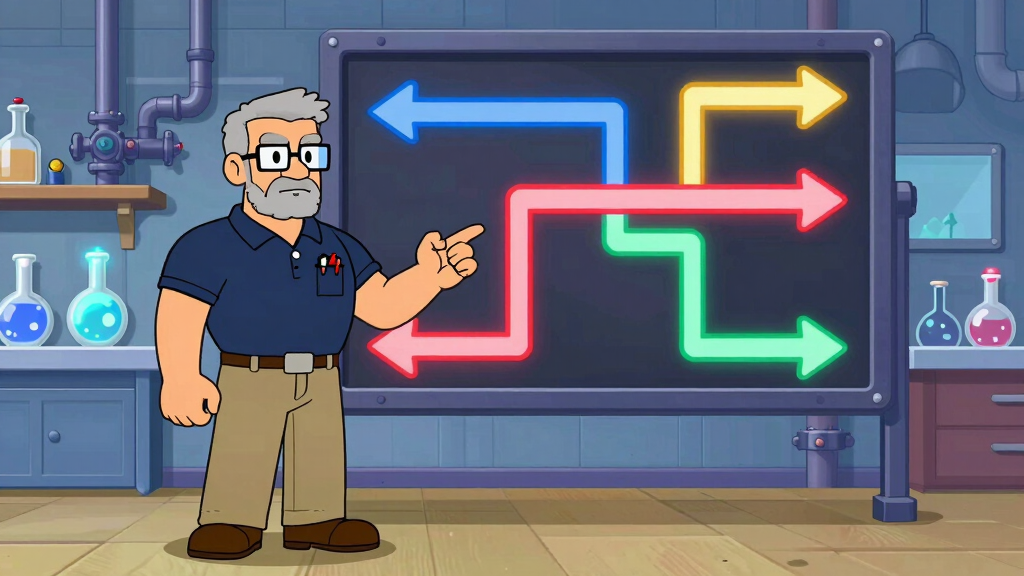 Character standing confidently among floating Flask route symbols in a cozy coding den