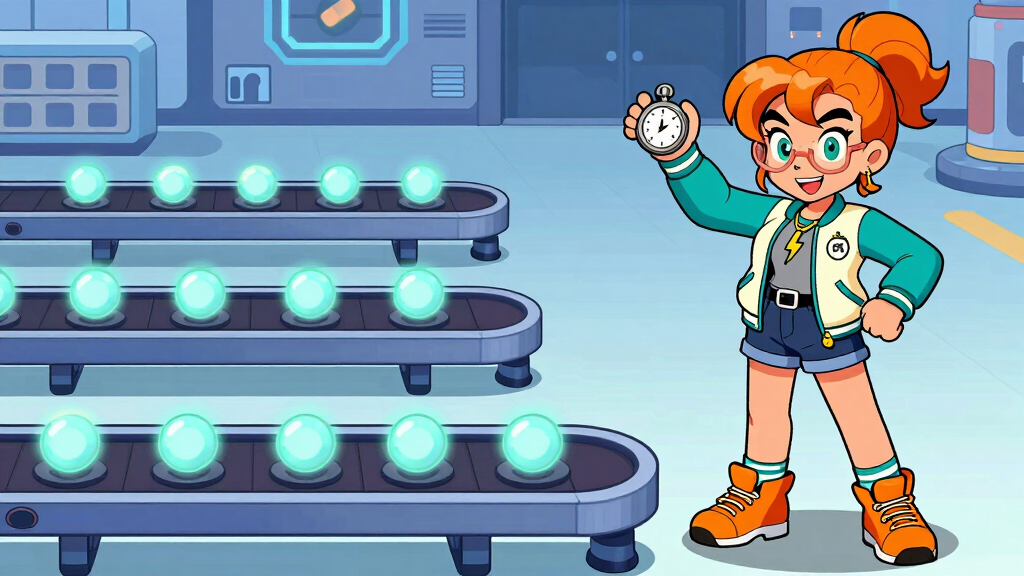 Multiple workers processing tasks in parallel on conveyor belts