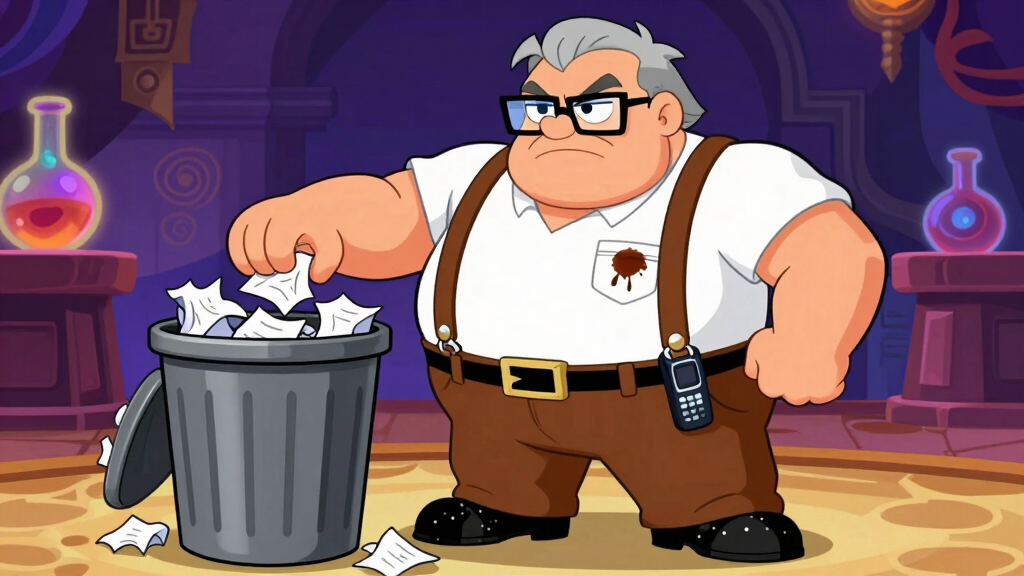 Old deprecated functions being tossed into a trash can