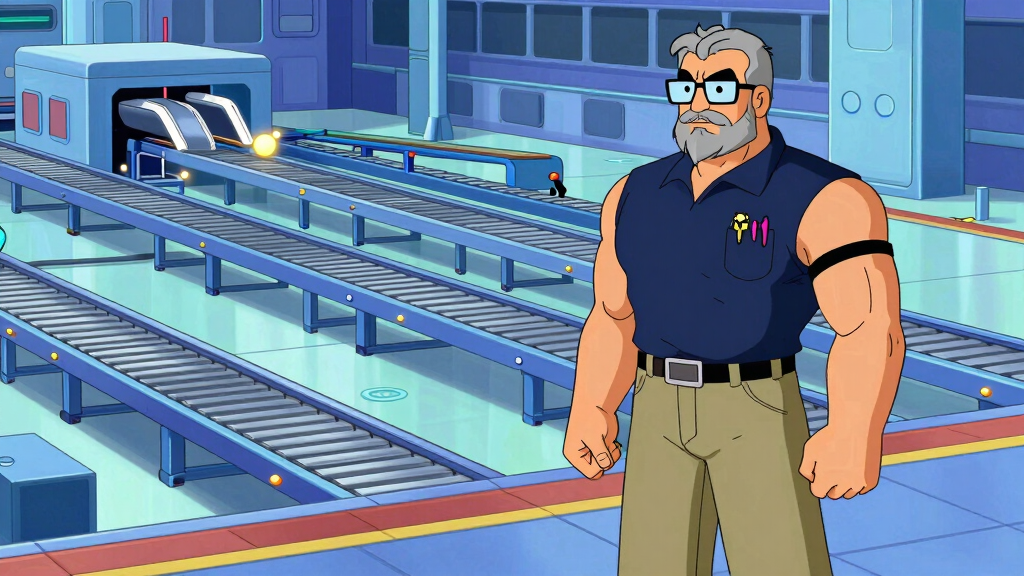 Character overseeing multi-level factory representing nested TaskGroups