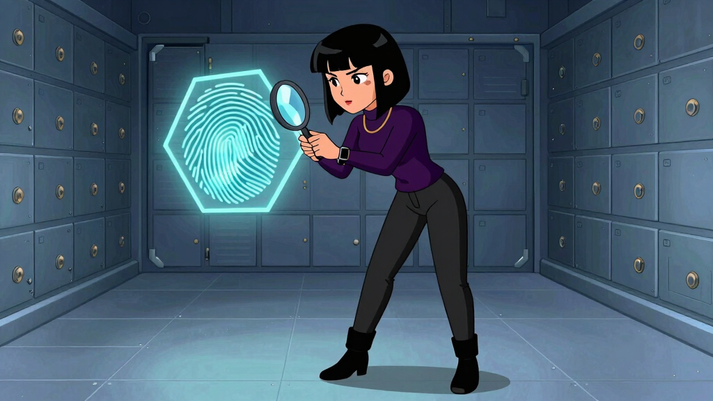 Debug Dee examining hexagonal fingerprint crystal