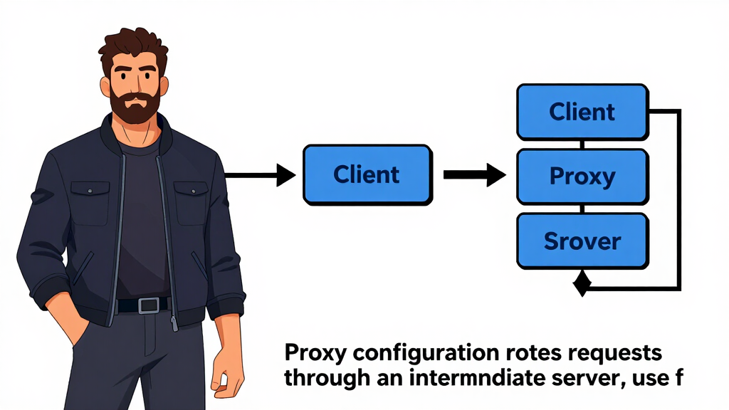 Proxy configuration routes requests through an intermediate 