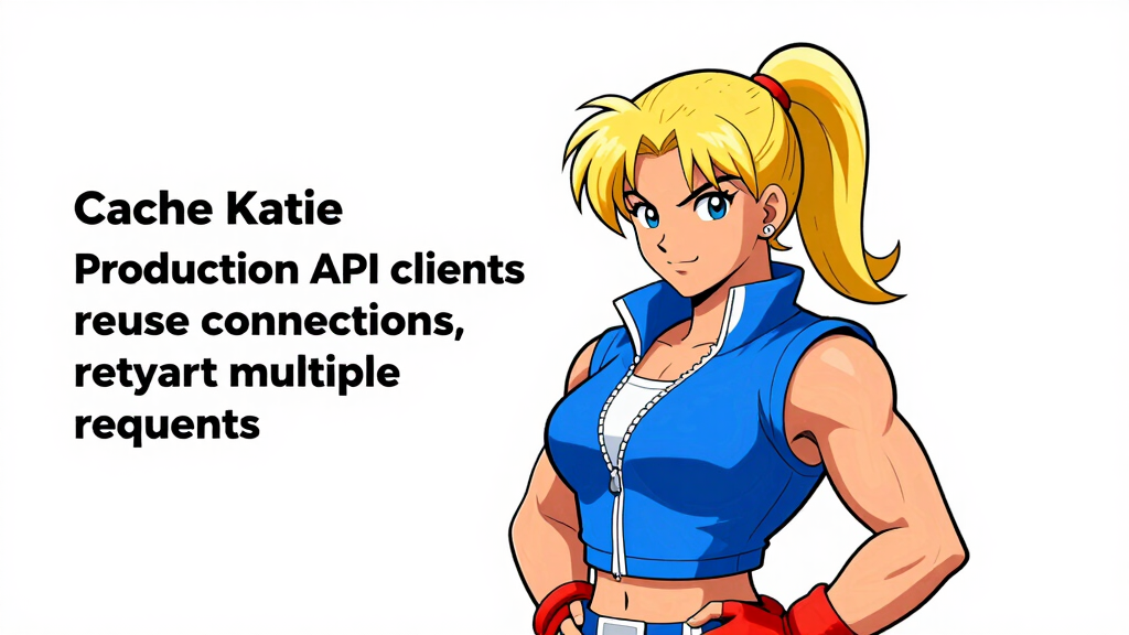 Production API clients reuse connections, retry intelligentl