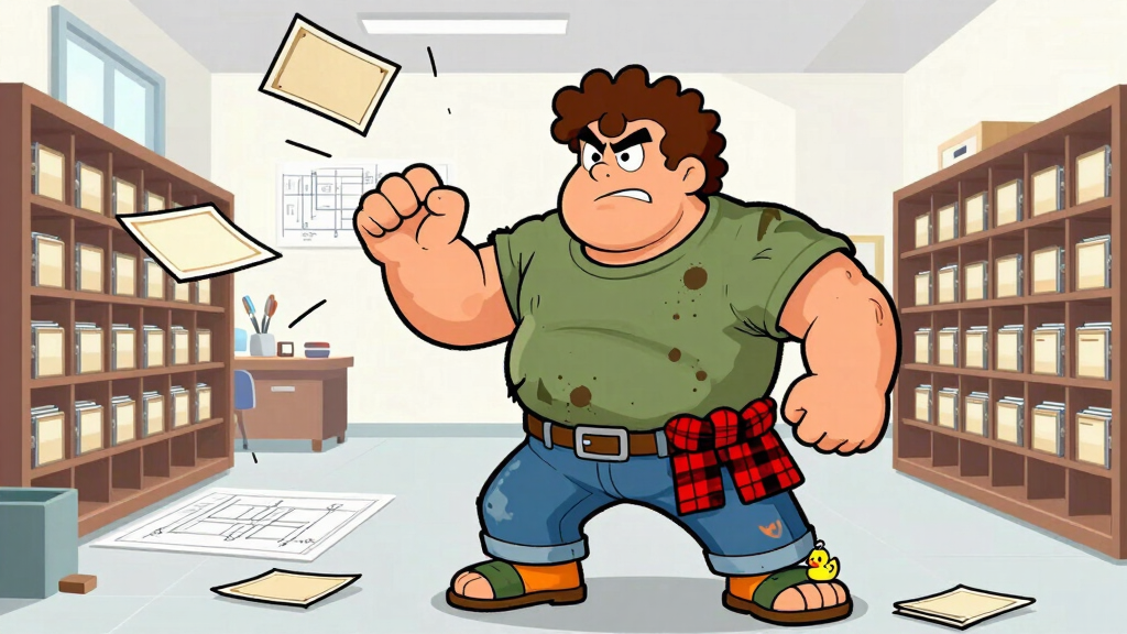 Loop Larry struggling with oversized cards in tiny catalog