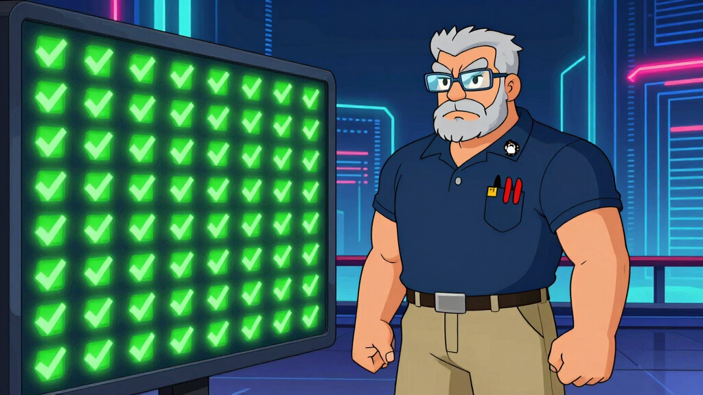 Sudo Sam watching test suite results with green checkmarks