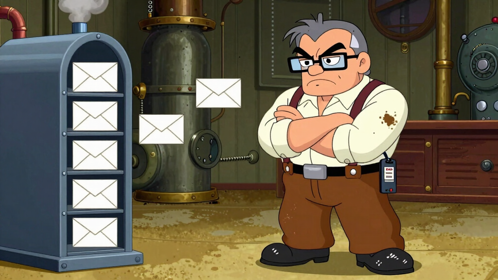 Stack Trace Steve watching slow pneumatic tube email system