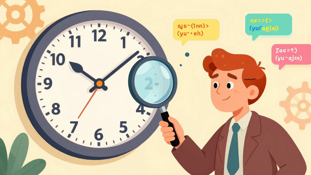 Python programmer working with arrow datetime library at a desk with clocks