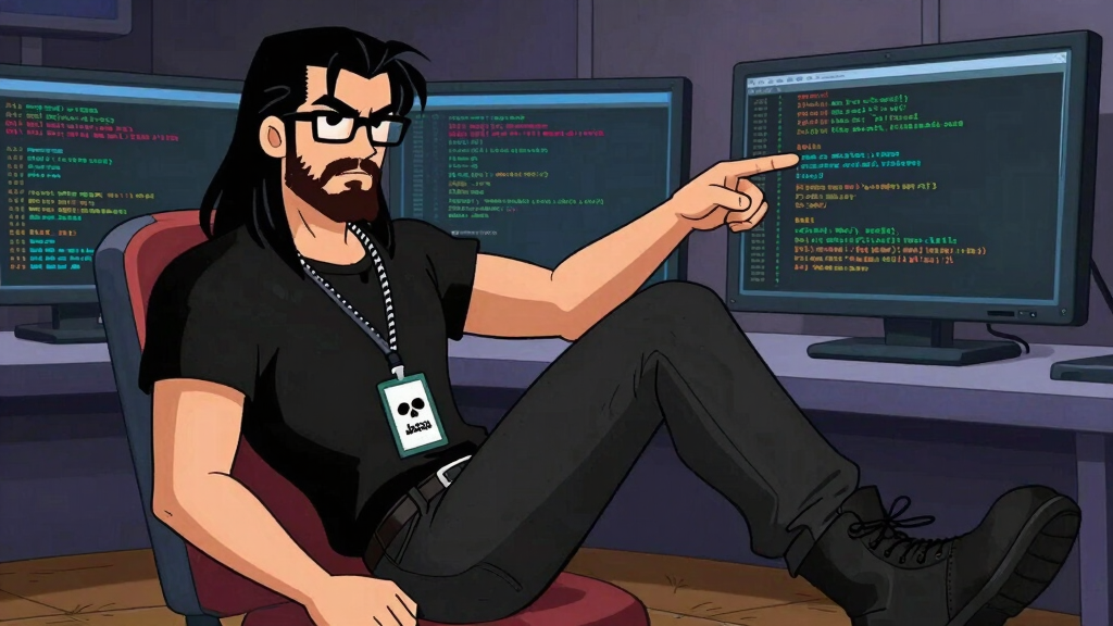 Stack Trace Steve slumped before screens showing SQLAlchemy session error logs