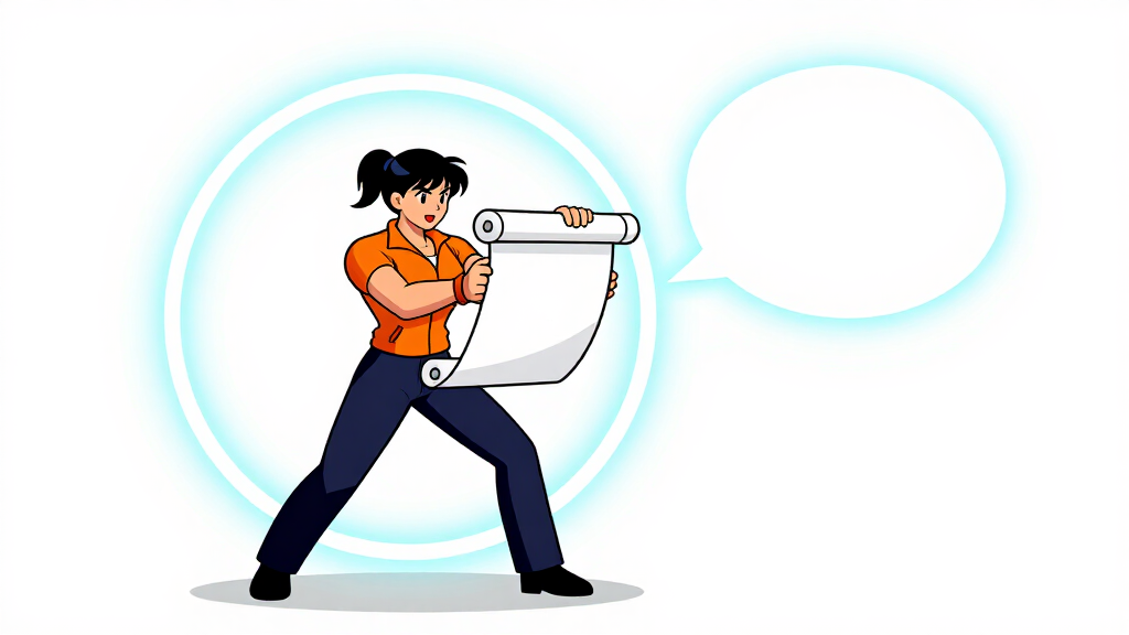 Developer character passing Markdown through a portal to an LLM speech bubble