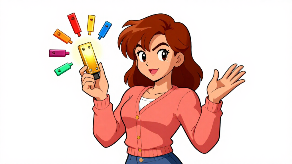 Developer holding a universal adapter connecting multiple different DataFrame formats